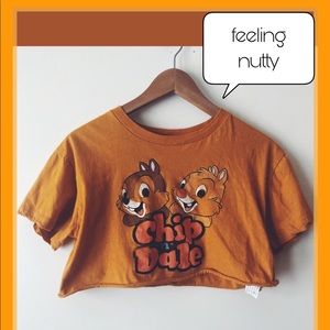 Forever 21 Disney Chip N Dale Crop Top Size Medium